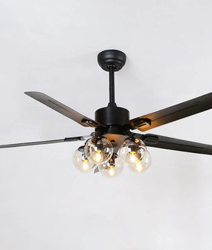 Glass Ball Ceiling Fan Light
