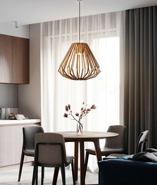 Wood Cage Pendant Lamp