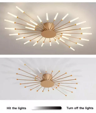 Sputnik Led Fireworks Flush Mount Ceiling Light S40