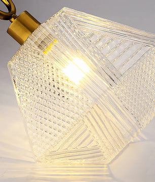 Diamond Cut Art Deco Ceiling Light