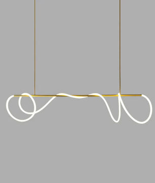 Serpentine Glow Gold Chandelier