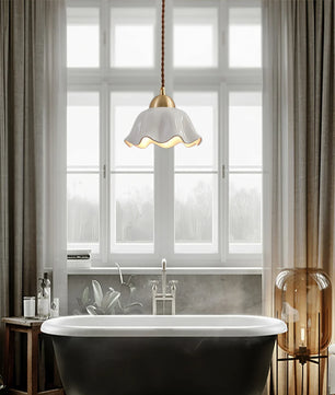 Ceramics Floral Pendant Light