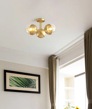 Brass Globulars Ceiling Lamp