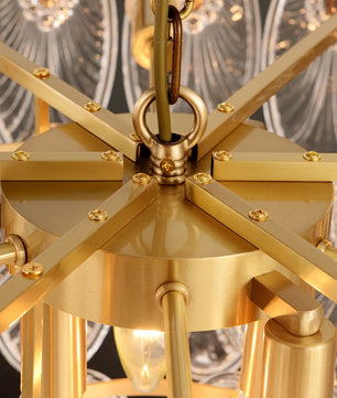 Brass Leaves Chandelier