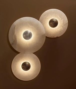 Round Alabaster Wall Lamp