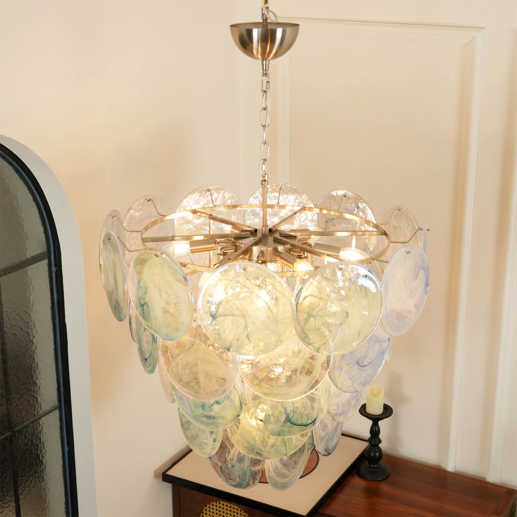 Vistosi Blue Murano Chandelier