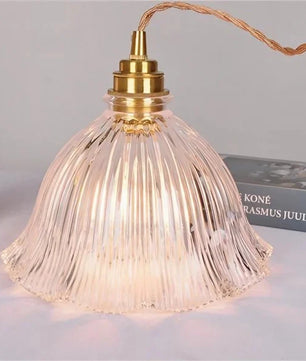 Nordic Retro Flower Glass Pendant Lamp S45