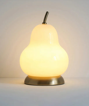 Pear Glass Built-in Battery Table Lamp