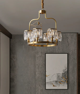 Crystal Bird Chandelier