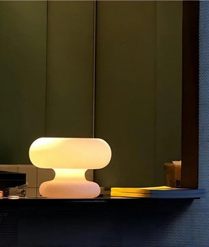 Mushroom Donut Bauhaus Glass Table Lamp S34