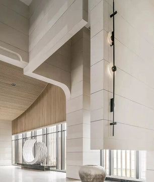 Black Slender Alabaster Wall Lamp