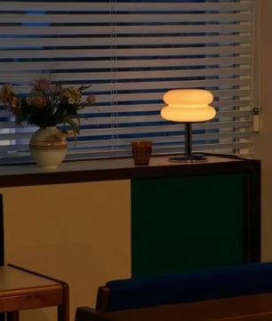 Bauhaus Lollipop Ripple Glass Table Lamp S27