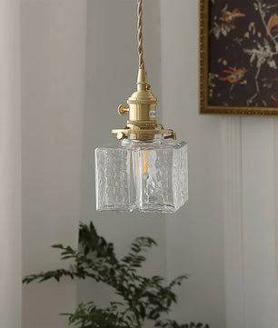 Jewel Glass Brass Pendant Light