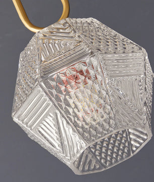 Diamond Cut Art Deco Ceiling Light