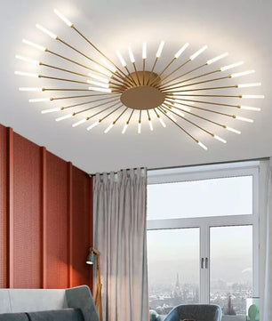 Sputnik Led Fireworks Flush Mount Ceiling Light S40