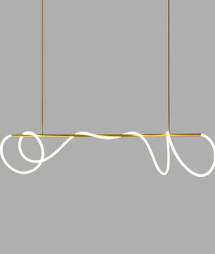 Serpentine Glow Gold Chandelier