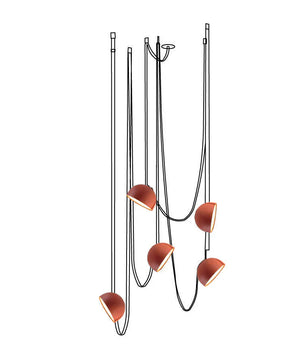 Light Rail Semispheres Leather Pendant Lamp
