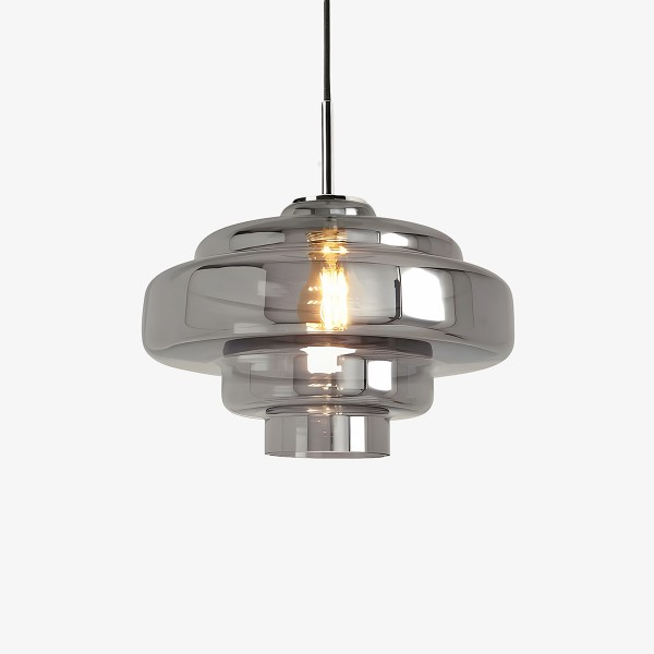 Tiered Glass Pendant Light