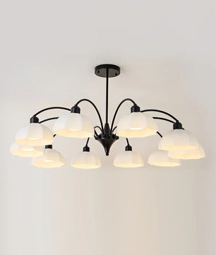 Frosted Glass Bell Chandelier