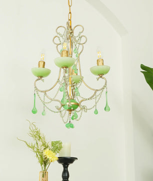 Murano Green Drops Chandelier