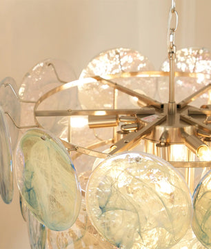 Vistosi Blue Murano Chandelier