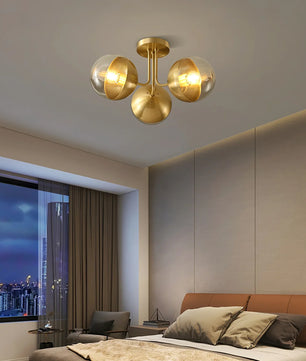 Brass Globulars Ceiling Lamp