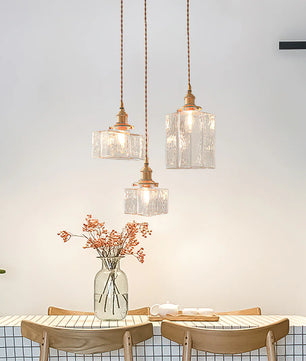 Jewel Glass Brass Pendant Light
