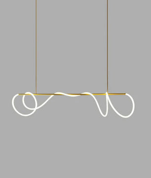 Serpentine Glow Gold Chandelier