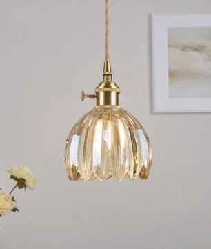 Japanese Retro Glass Flower Pendant Light S17