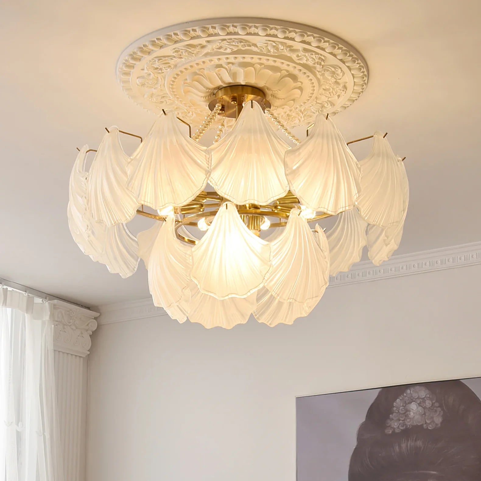 Scallop Shell Chandelier