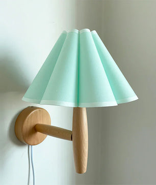 Vintage Fluted Plug In Wall Lamp