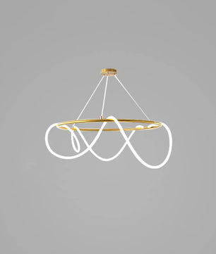 Serpentine Glow Gold Chandelier