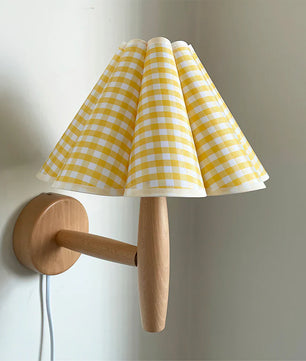 Vintage Fluted Plug In Wall Lamp