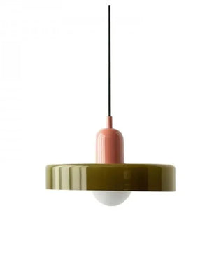 Morandi Glass Disc Orb Pendant Lamp