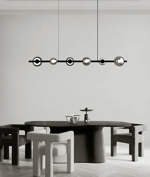 Brass Bar Glass Chandelier