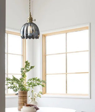 Japanese Retro Glass Flower Pendant Light S17