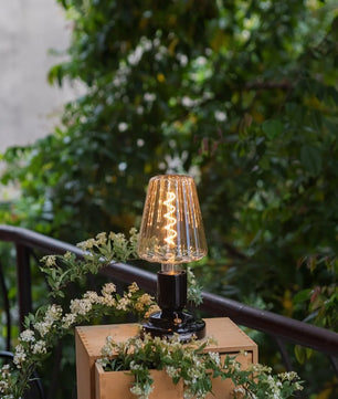Mushroom Glass Desk Lamp