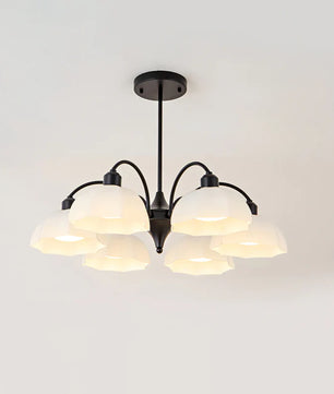 Frosted Glass Bell Chandelier