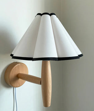 Vintage Fluted Plug In Wall Lamp