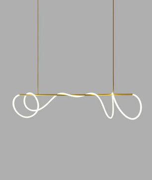 Serpentine Glow Gold Chandelier