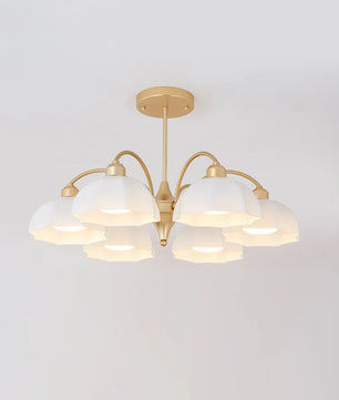 Frosted Glass Bell Chandelier