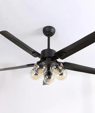 Glass Ball Ceiling Fan Light