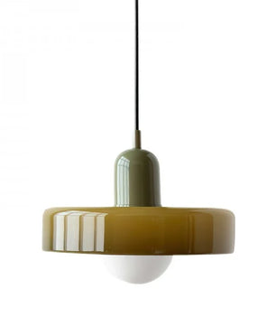 Morandi Glass Disc Orb Pendant Lamp