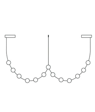 Curve Leather Chandelier