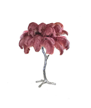 Ostrich Feather Table Lamp