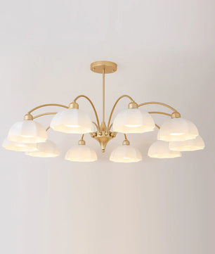 Frosted Glass Bell Chandelier