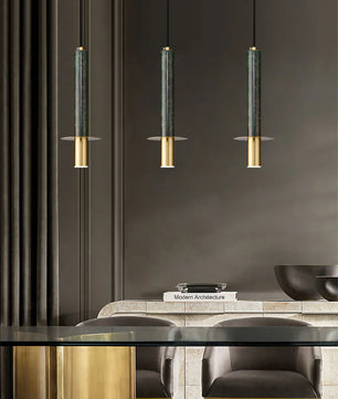 Marble Cylinder Pendant Light