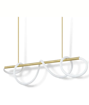 Serpentine Glow Gold Chandelier