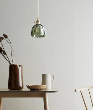 Japanese Retro Glass Flower Pendant Light S17