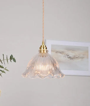 Nordic Retro Flower Glass Pendant Lamp S45
